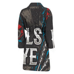 Bullseye Darts Print Men's Bathrobe