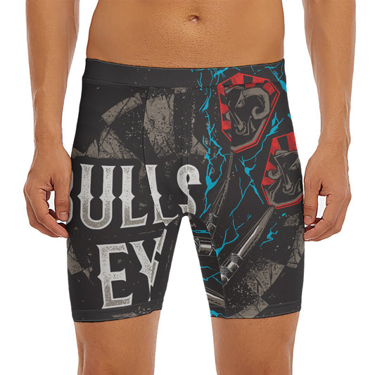 Bullseye Darts Print Men's Long Boxer Briefs