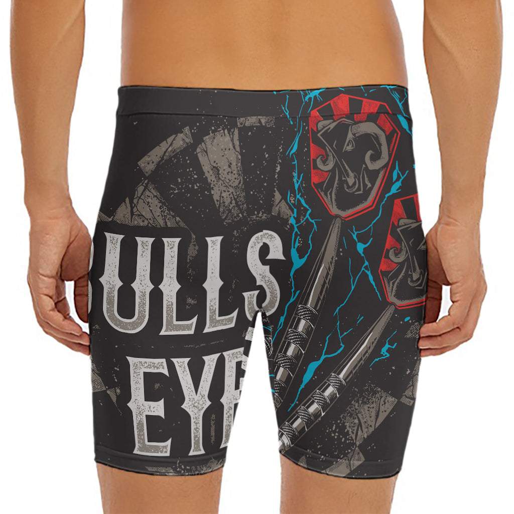Bullseye Darts Print Men's Long Boxer Briefs