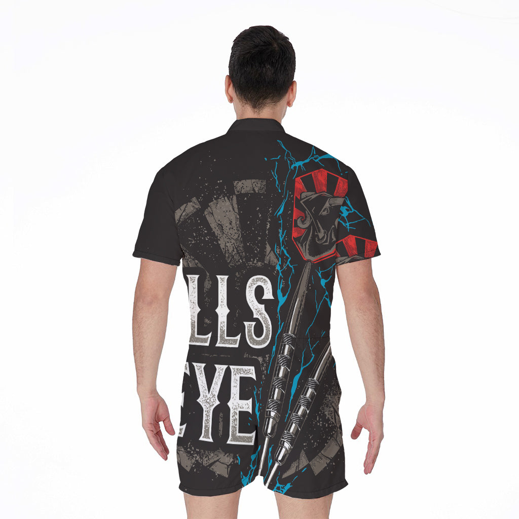 Bullseye Darts Print Men's Rompers