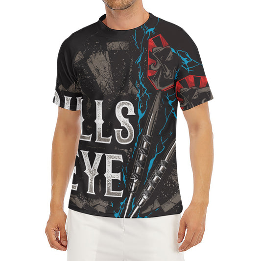 Bullseye Darts Print Men's Short Sleeve Rash Guard