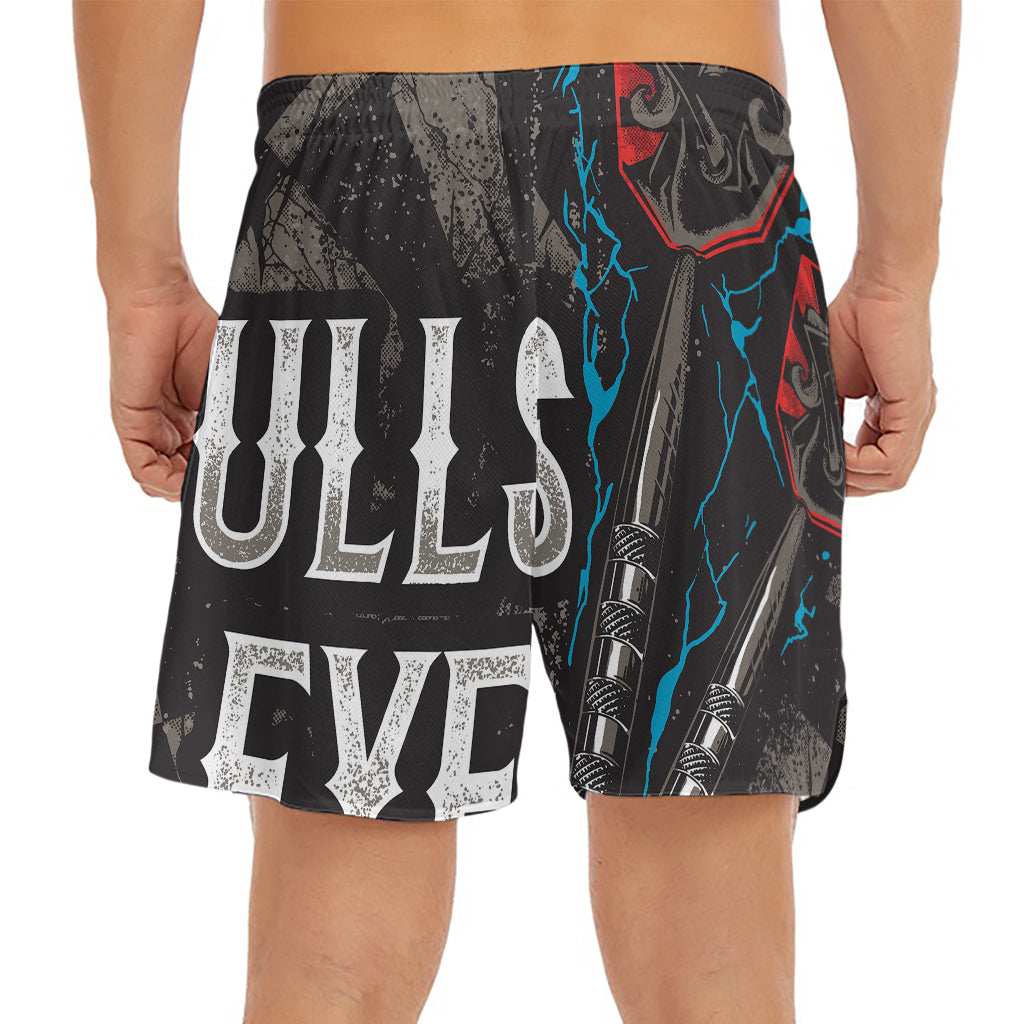 Bullseye Darts Print Men's Split Running Shorts