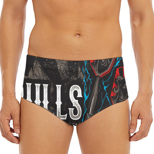 Bullseye Darts Print Men's Triangle Swim Briefs
