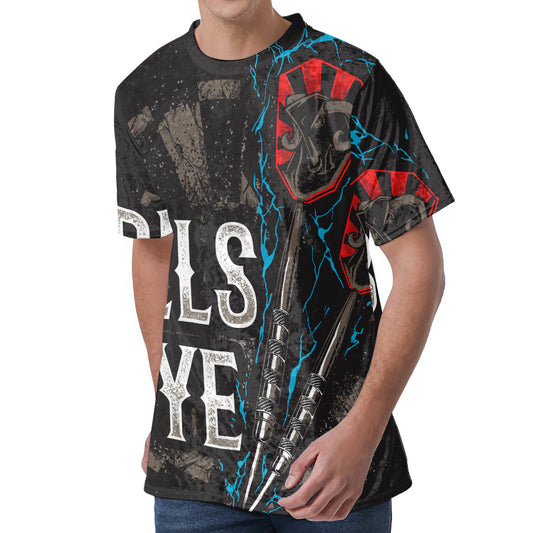 Bullseye Darts Print Men's Velvet T-Shirt