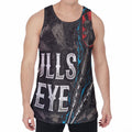 Bullseye Darts Print Men's Velvet Tank Top