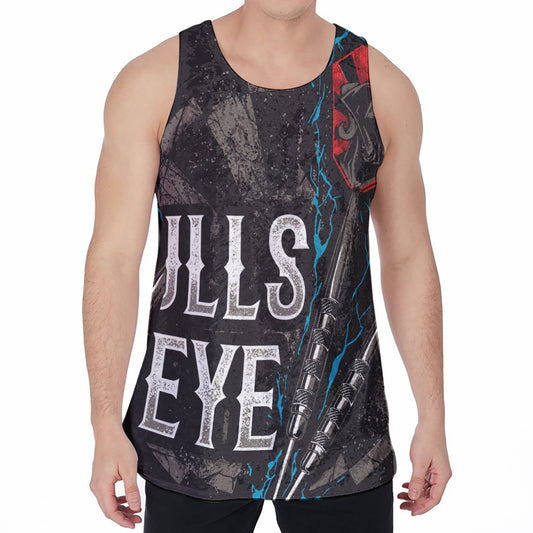 Bullseye Darts Print Men's Velvet Tank Top