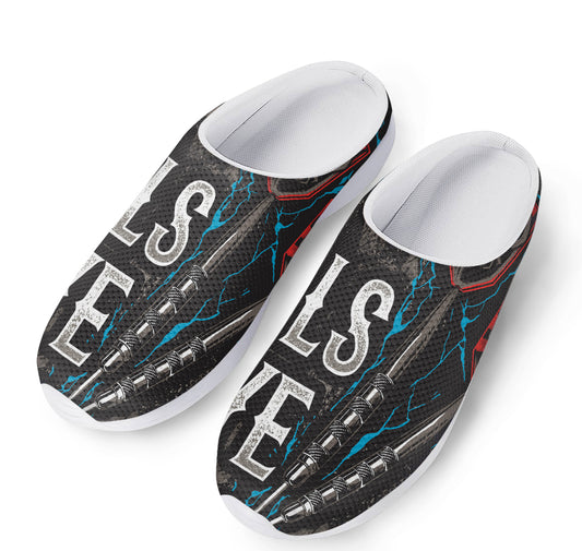 Bullseye Darts Print Mesh Casual Shoes