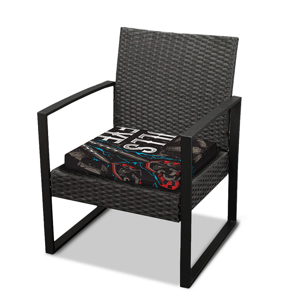 Bullseye Darts Print Outdoor Seat Cushion Cover