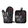 Bullseye Darts Print Oven Mitt And Pot Holder Set