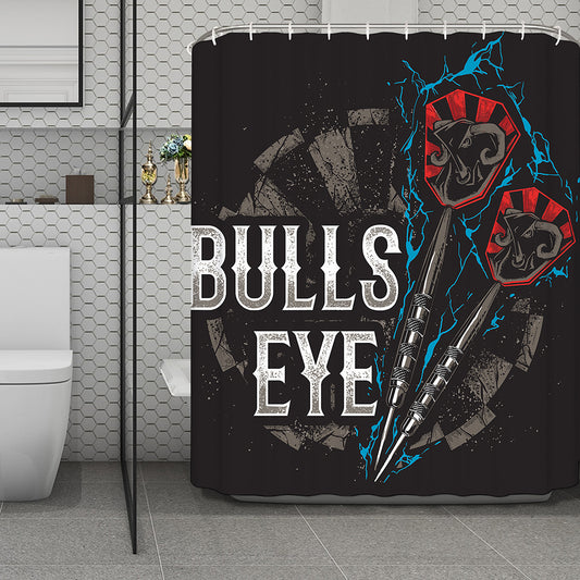 Bullseye Darts Print Polyester Shower Curtain