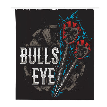 Bullseye Darts Print Polyester Shower Curtain
