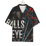 Bullseye Darts Print Rayon Hawaiian Shirt