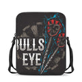 Bullseye Darts Print Rectangular Crossbody Bag
