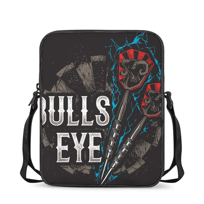 Bullseye Darts Print Rectangular Crossbody Bag