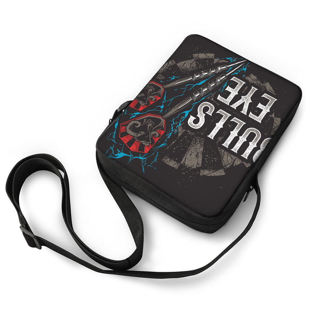 Bullseye Darts Print Rectangular Crossbody Bag