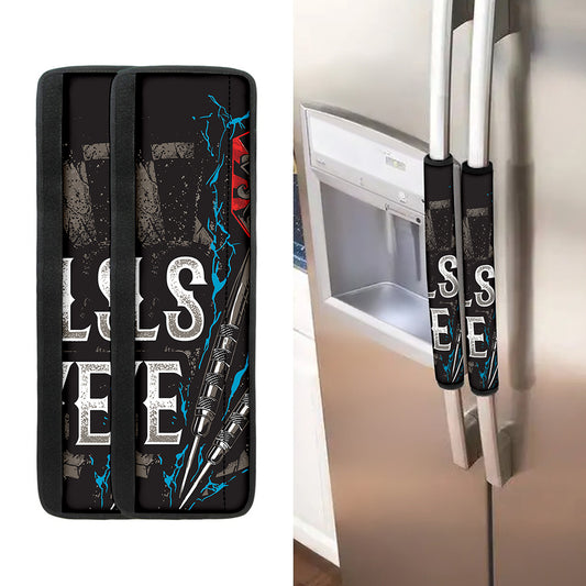 Bullseye Darts Print Refrigerator Handle Covers