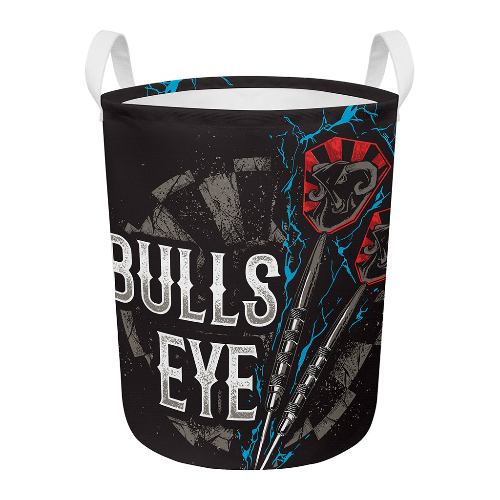 Bullseye Darts Print Round Laundry Basket