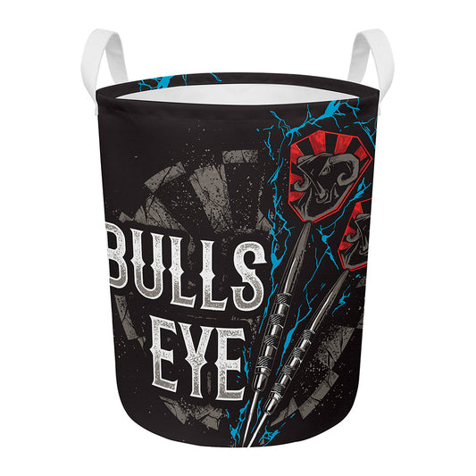 Bullseye Darts Print Round Laundry Basket