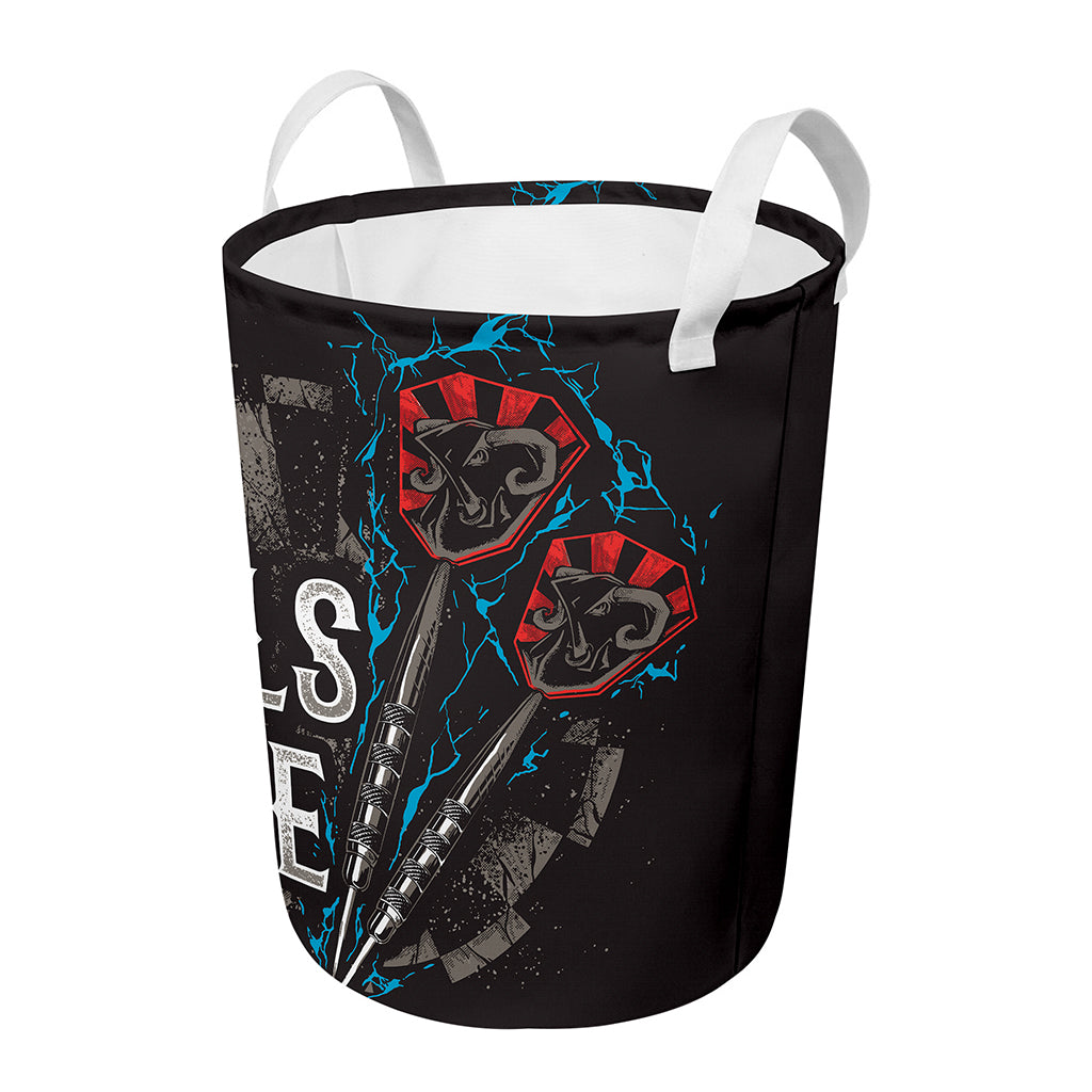 Bullseye Darts Print Round Laundry Basket