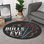 Bullseye Darts Print Round Rug