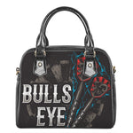 Bullseye Darts Print Shoulder Handbag