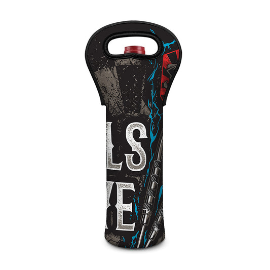 Bullseye Darts Print Single Neoprene Wine Tote