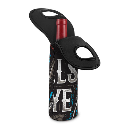 Bullseye Darts Print Single Neoprene Wine Tote