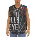 Bullseye Darts Print Sleeveless Baseball Jersey