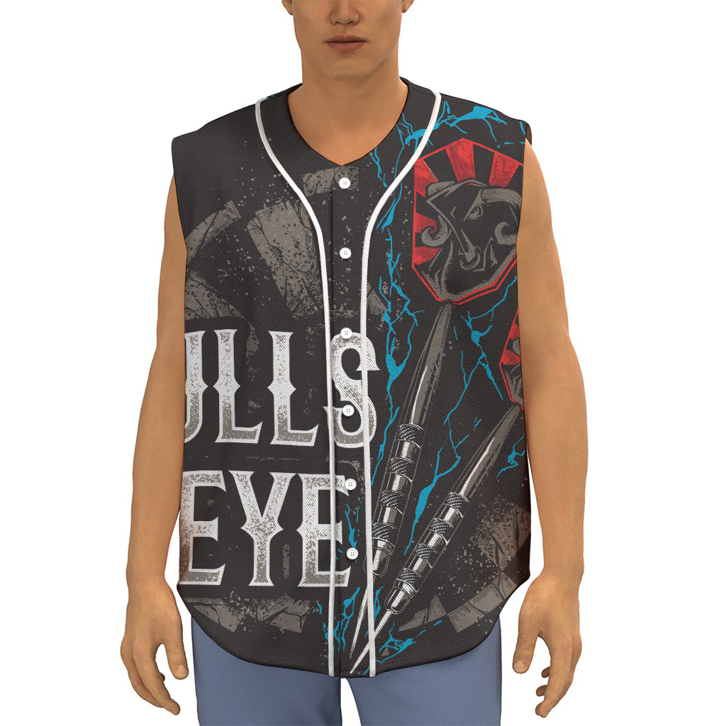 Bullseye Darts Print Sleeveless Baseball Jersey