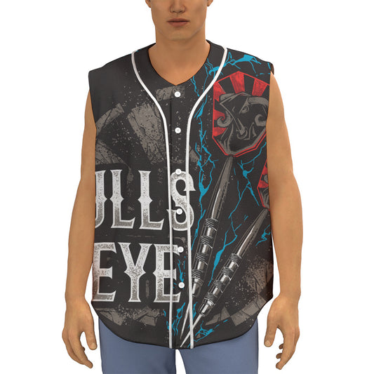 Bullseye Darts Print Sleeveless Baseball Jersey