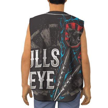 Bullseye Darts Print Sleeveless Baseball Jersey