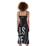Bullseye Darts Print Slim Fit Midi Cami Dress
