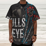 Bullseye Darts Print Textured Short Sleeve Shirt