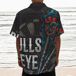 Bullseye Darts Print Textured Short Sleeve Shirt