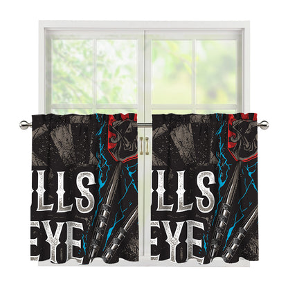 Bullseye Darts Print Tier Curtains