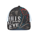 Bullseye Darts Print White Mesh Trucker Hat