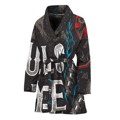 Bullseye Darts Print Women's Bathrobe