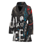 Bullseye Darts Print Women's Bathrobe
