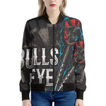 Bullseye Darts Print Women's Bomber Jacket