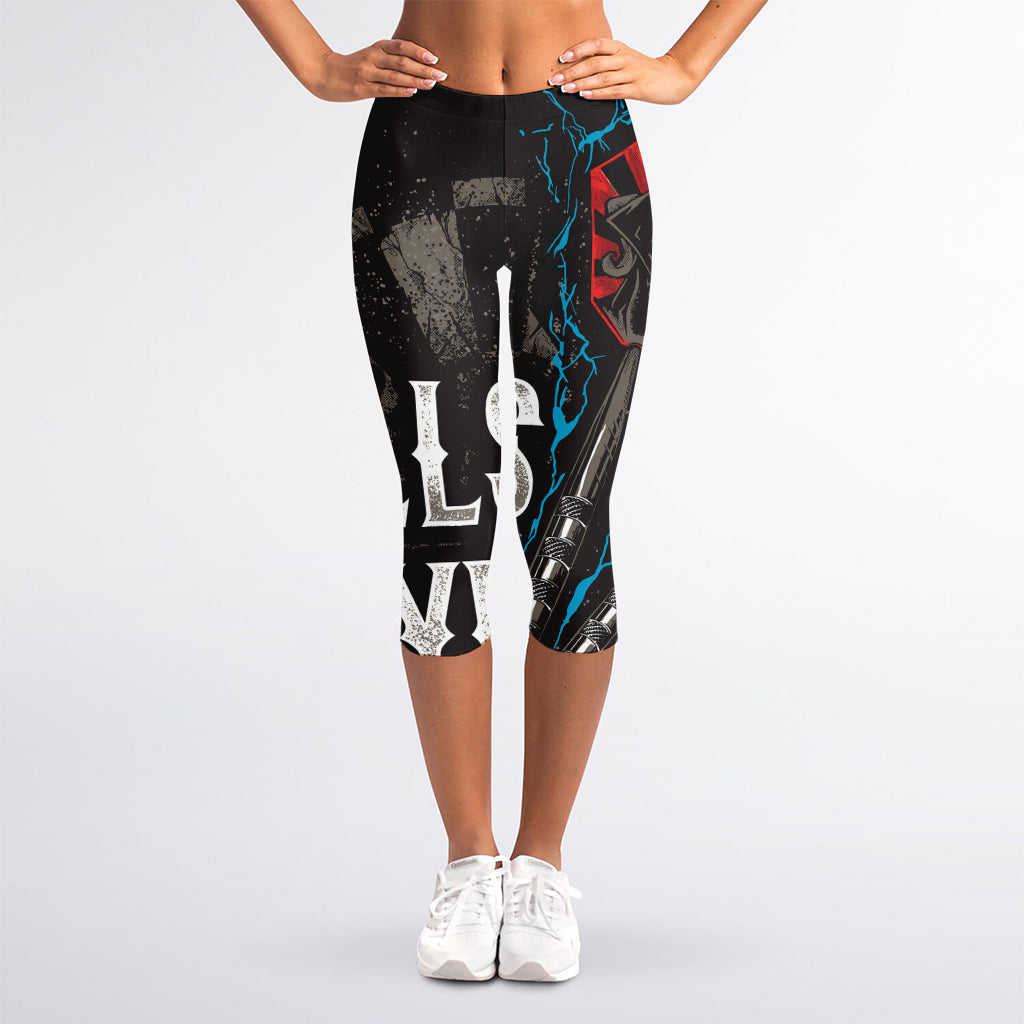Bullseye Darts Print Women's Capri Leggings