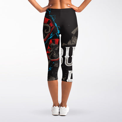 Bullseye Darts Print Women's Capri Leggings