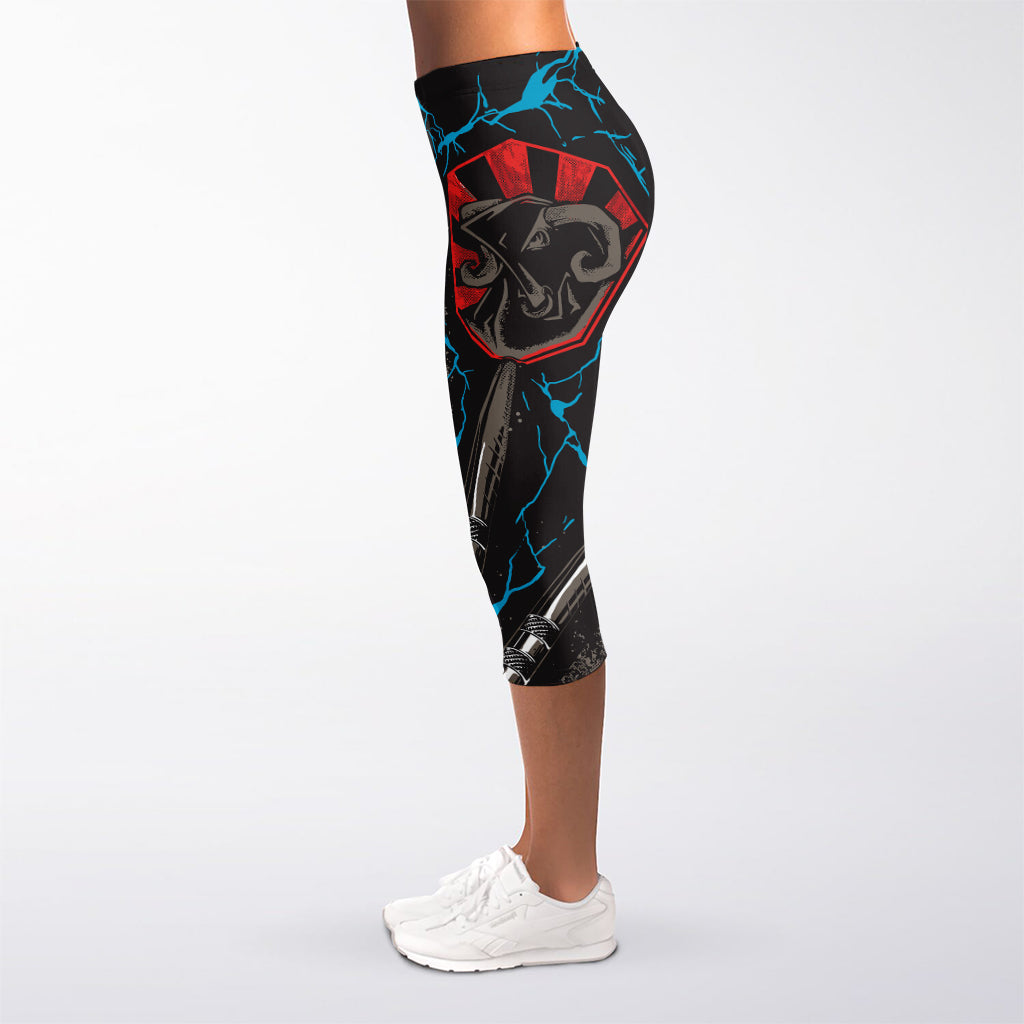 Bullseye Darts Print Women's Capri Leggings