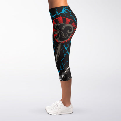 Bullseye Darts Print Women's Capri Leggings