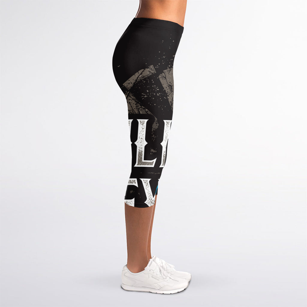 Bullseye Darts Print Women's Capri Leggings