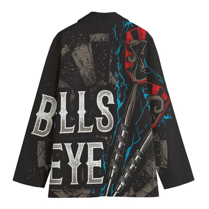 Bullseye Darts Print Women's Cotton Blazer