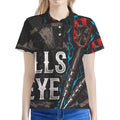 Bullseye Darts Print Women's Polo Shirt