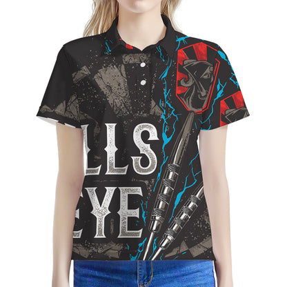 Bullseye Darts Print Women's Polo Shirt