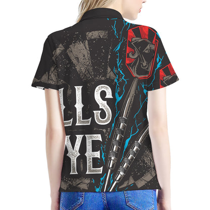 Bullseye Darts Print Women's Polo Shirt
