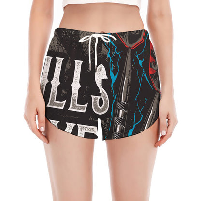 Bullseye Darts Print Women's Split Running Shorts