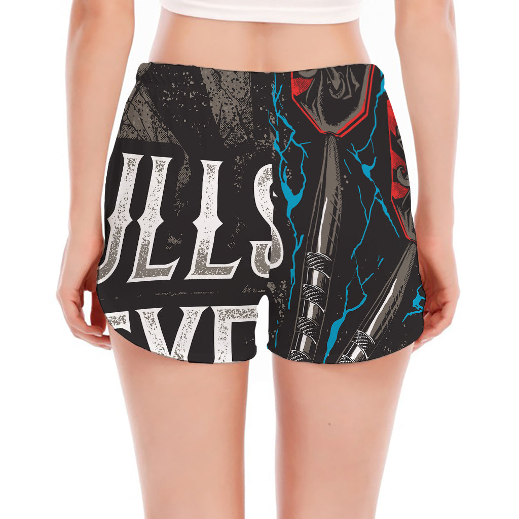 Bullseye Darts Print Women's Split Running Shorts